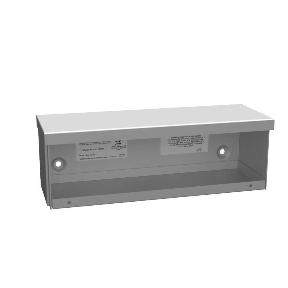 Milbank 4412-GSC3R-NK-NP Nema-3R Screw Cover Gutter | Gordon Electric ...