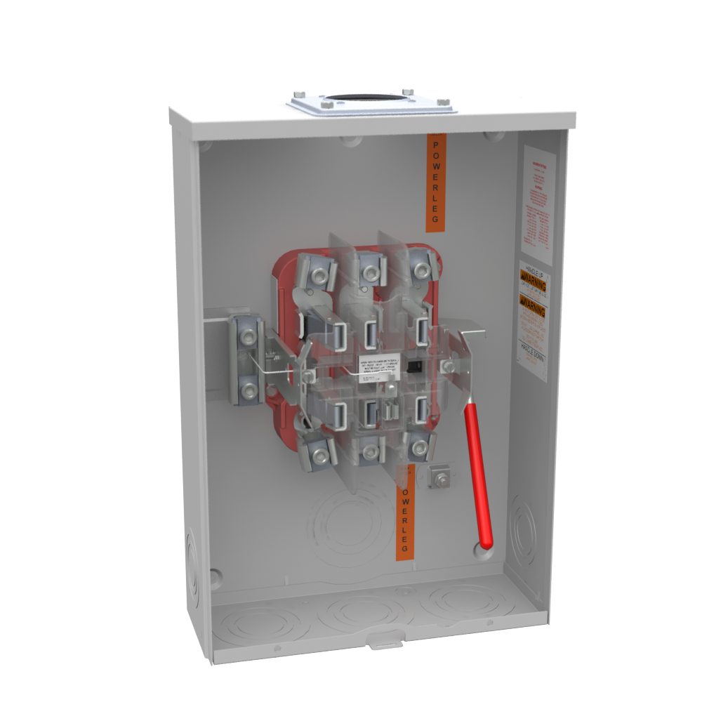MLBK U9701-RRL 3PH4W 200A 7-TERM METER SOCKET WITH LEVER BYPASS