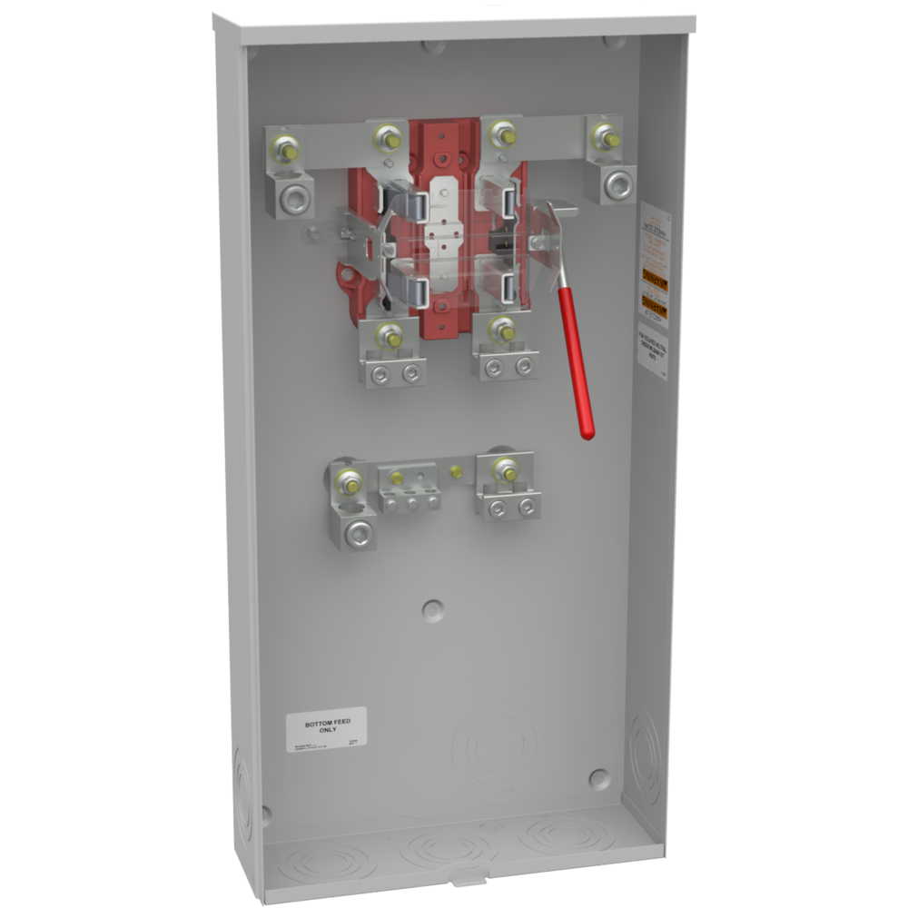 MLBK U1129-O-K3L-K2L 400A UG ONLY 1P 3 WIRE 320 CONTINUOUS AMP METER SOCKET