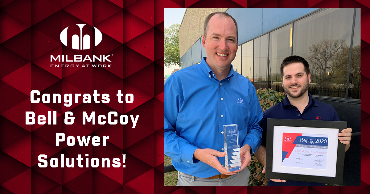Milbank Bell & McCoy Named Power Solutions 2020 Rep of the Year
