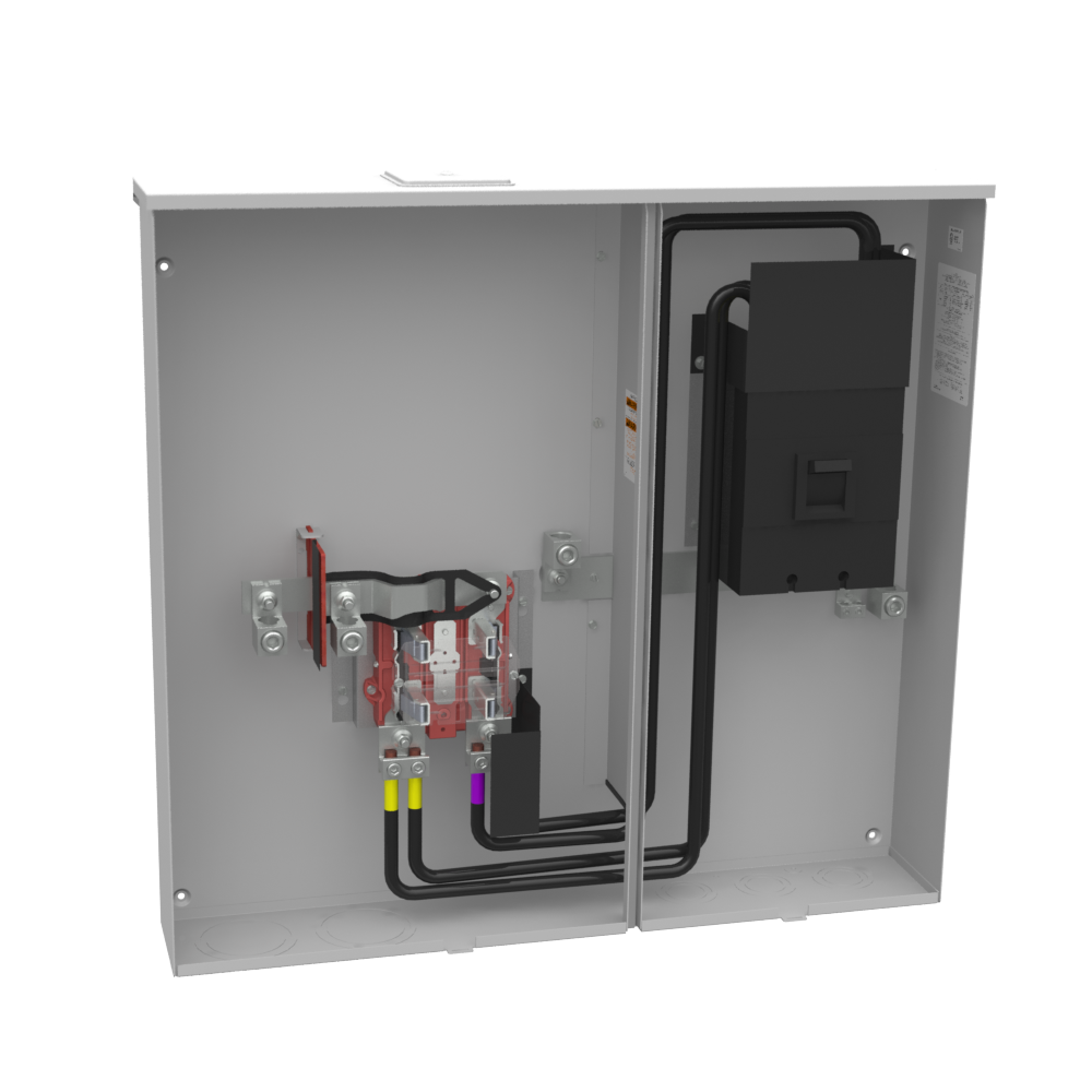 Rendering of a Milbank U6228 400 Amps meter main.