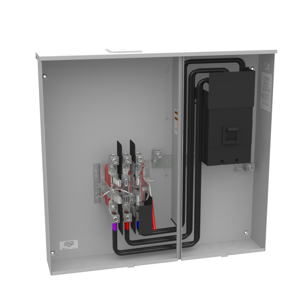 Rendering of Milbank 400 Amps U6229 meter main.