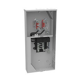 Rendering of a Milbank meter main with a breaker that acts as a disconnect for power.