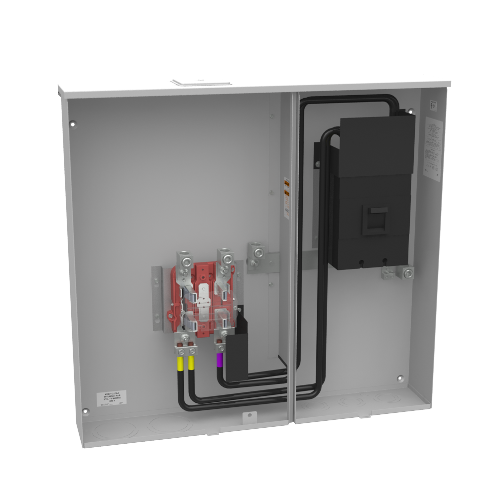 Rendering of a Milbank 400 Amps U6227 meter main.